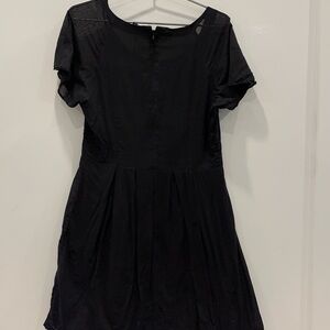 Gap Black Thin Cotton Black Dress Woman - size 10